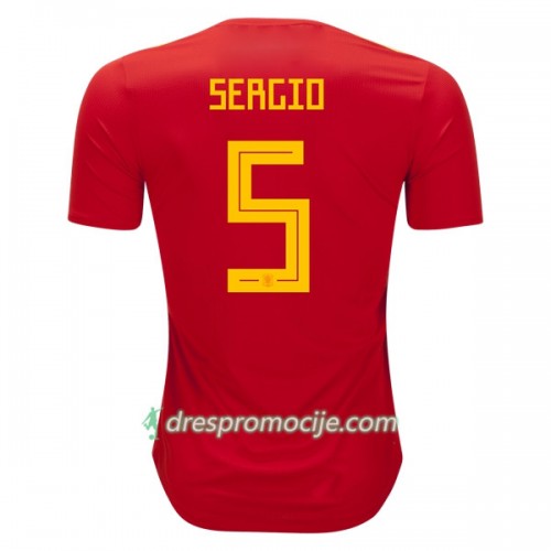 Španjolska Dres Sergio Busquets 5 Domaći Svjetsko prvenstvo 2018 Španjolska Dres Sergio Busquets 5 Domaći Svjetsko prvenstvo 2018